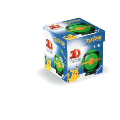 Abbildung von Ravensburger 3D Puzzle 11626 Ball Pokémon Pokéballs Finsterball [EN] Dusk für große und kleine Fans ab 6 Jahren