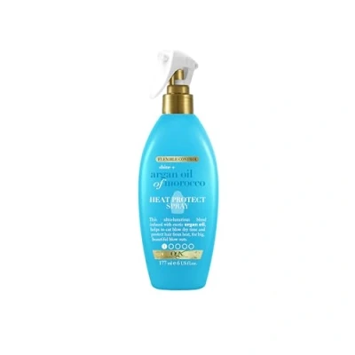 Abbildung von OGX Shine + Argan Oil of Morocco Heat Protect Spray 177 ml