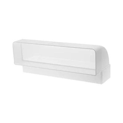 Abbildung von 220x55 mm / 22 x 5,5 cm rechteckiger Kanalbogen für Rohranschluss Winkel: 90 Lüftungssystem, Heizung, Kühlung Lüftungselement begrenzte Platzverhältnisse.