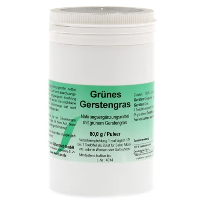 Abbildung von Gerstengras Pulver 80 g
