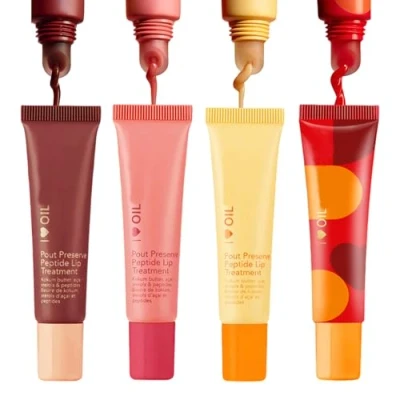 Abbildung von Lippenbutterbalsam, getönt, Peptid Lippentönung mit Fruchtessenz und Duft, durchscheinende Farbe feuchtigkeitsspendender Lippenpeptid Glanz, nicht klebend, auffüllende Tönung, Lippenfleckenbalsam,