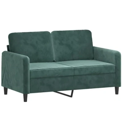 Abbildung von vidaXL Sofa 2 Sitzer Dunkelgrün 120 cm Samt