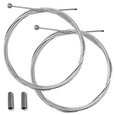 Abbildung von cyclingcolors 2x universal bremsinnenzug 1,75 m fahrrad für vorder oder hinterrad mit kugelkopf 6mm kabel endhülsen