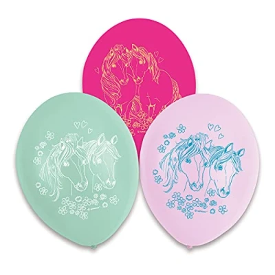 Abbildung von Luftballons hübsche Ponypferde 23 cm 6 Stück