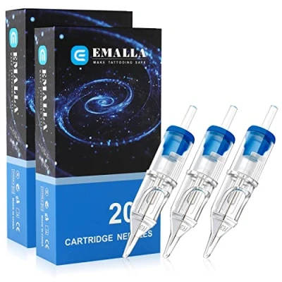 Abbildung von Tattoo Cartridges Nadeln RS Emalla 40 Stück Patrone Round Shader 1203RS 1205RS 1207RS 1209RS für Cartridge Pen &amp; Griffen