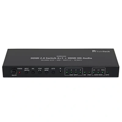 Abbildung von FeinTech VSW04202 HDMI 2.0 Switch 4x1 HD Audio Extractor 7.1 ARC 4K 60Hz HDR CEC
