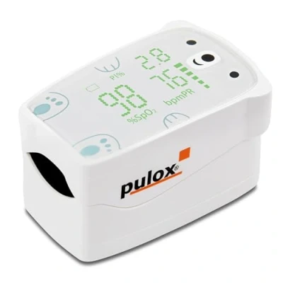 Abbildung von pulox Pulsoximeter PO 235 Fingeroximeter für Kinder mit Alarm Weiß
