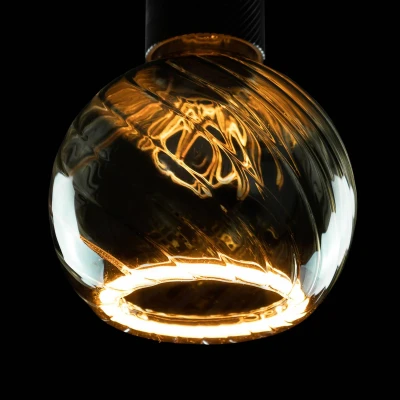 Abbildung von SEGULA LED Leuchtmittel Floating Globe 125 twisted smokey grau, E27, 1 St., Extra Warmweiß, 6W, CRI &gt;85, dimmbar