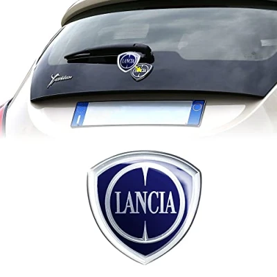 Abbildung von Lancia 21263 3D Aufkleber Offizielles Logo für Ypsilon, Hinten, 71 x 73 mm