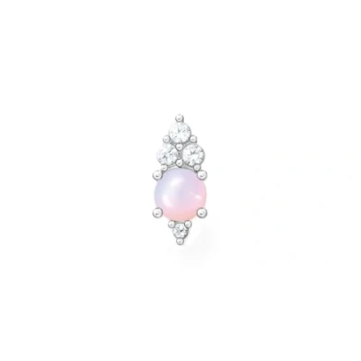 Abbildung von THOMAS SABO Single Ohrstecker Opal Imitation, H2181 166 7, mit Glas Keramik Stein, Zirkonia (synth)