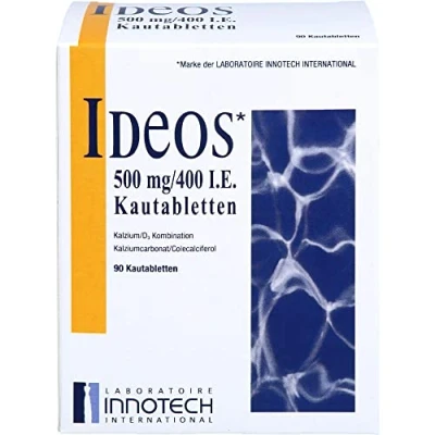 Abbildung von Ideos 500 Mg/400 I.E. Kautabletten Reimport 90 St