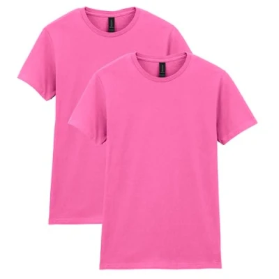 Abbildung von Gildan Damen Softstyle Baumwolle Style G64000l, 2er Pack T Shirt, Azalea, Groß