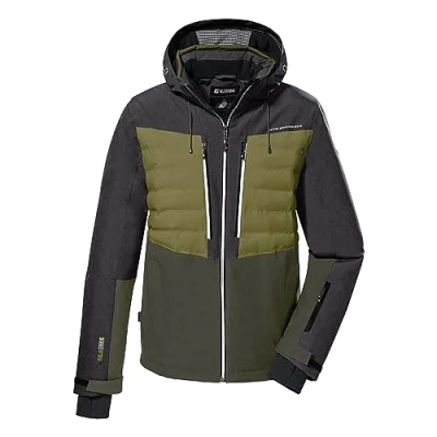 Abbildung von killtec Herren Skijacke/Funktionsjacke mit abzippbarer Kapuze und Schneefang KSW 56 MN SKI JCKT, dark moss, 3XL, 38710 000