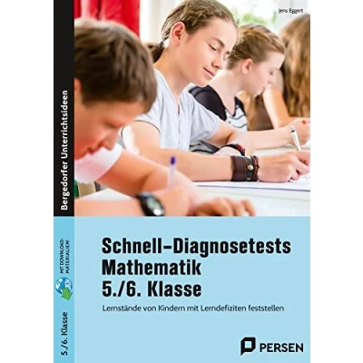 Abbildung von Schnell Diagnosetests Mathematik 5./6. Klasse: Lernstände von Kindern mit Lerndefiziten feststell en