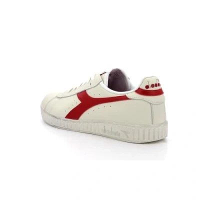 Abbildung von Diadora GAME Waxed Unisex Sneaker low, Größe: 40, White/red pepper Leder
