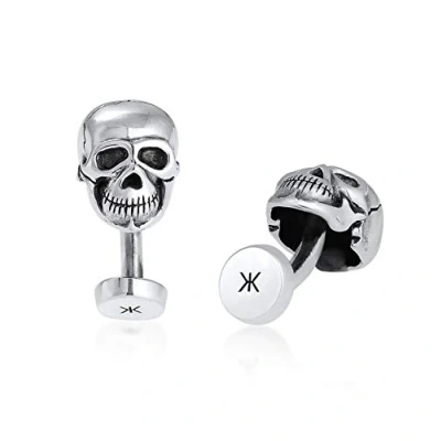 Abbildung von Kuzzoi Totenkopf Manschettenknopf, Herren, Größe: One Size, Silber