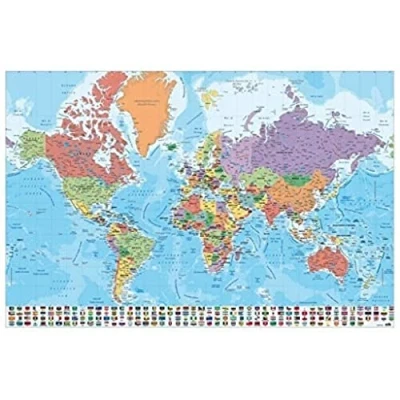 Abbildung von Grupo Erik Editores, S.L. Poster Karte mundo e Fraktion