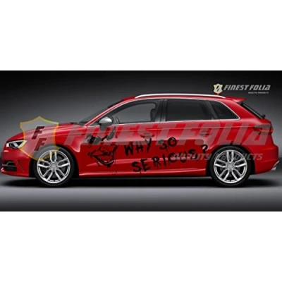 Abbildung von Joker Batman Aufkleber von Finest Folia schwarz/schwarz Sticker Autoaufkleber Folie Carbon Matt Tuning KX011 KX012