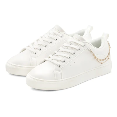 Abbildung von LASCANA Sneaker, modisches Ketten Element, Schnürhalbschuhe, Freizeitschuhe VEGAN
