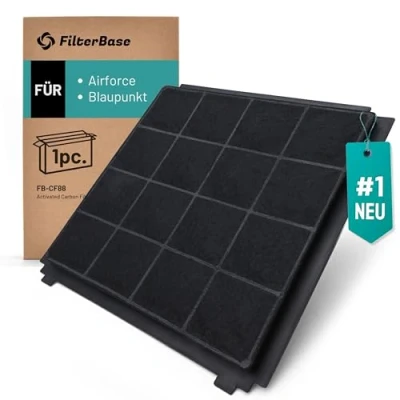 Abbildung von FilterBase® Aktivkohlefilter 1 Stück passend für Airforce AFFCA329, AIRFCHHDV1und Blaupunkt 5Z9110X1 Filter Dunstabzugshaube