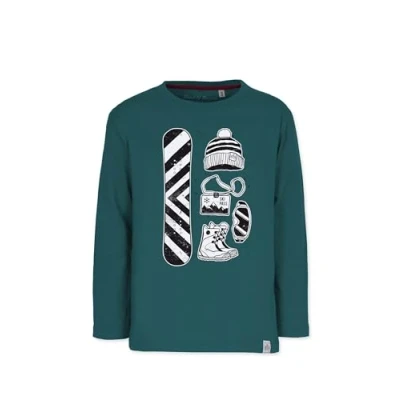 Abbildung von Band of Rascals Snowboard Langarmshirt für Kinder, Größe: 134, Racing green