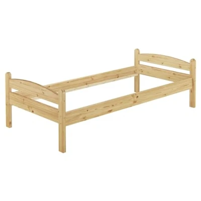 Abbildung von ERST HOLZ Bett Breites Bettgestell Einzelbett Kiefer 100x200, Kieferfarblos lackiert