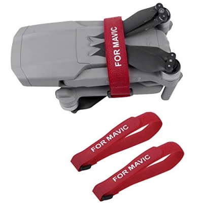 Abbildung von Motutech Befestigungsband für DJI Mavic 3/Mavic Mini 2/Mini/Air 2/Air/Mavic 2 Pro Zoom/Mavic Propeller Schutz (rot)