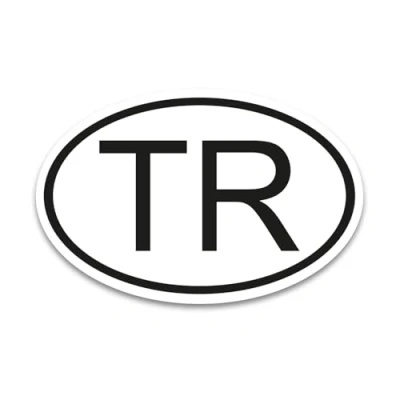 Abbildung von TR Magnet Länderkennzeichen Türkei Schwarz &amp; Weiß 17,5 x 11,5 cm kfz797