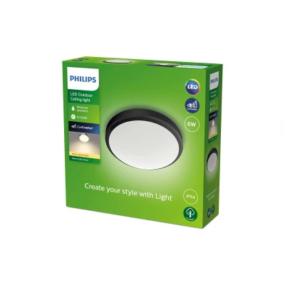 Abbildung von Doris Ceiling 6W 27K Schwarz IP54 HV Beleuchtung Philips