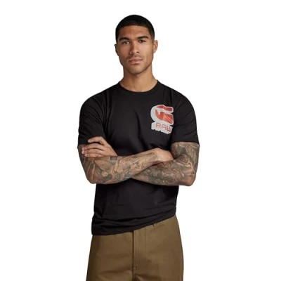 Abbildung von G Star Tshirt print, Herren, Größe: Medium, Dk black