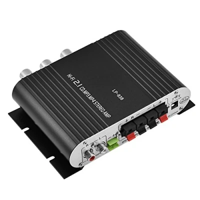 Abbildung von Queen.Y Mini Hifi 2. 1 Stereo Bass Auto Home Audio Leistungsverstärker Digital Amp Schwarz