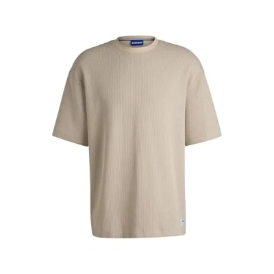 Abbildung von HUGO Blue T Shirt &quot;Nuwaffle&quot;, mit Waffelmuster