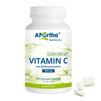 Abbildung von APOrtha® Vitamin C 900 mg vegane Kapseln 120 St