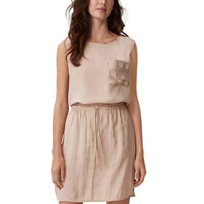 Abbildung von comma casual identity Bluse, Damen, Größe: 38, Sandfarben