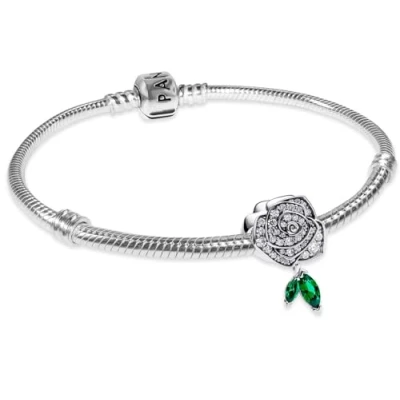 Abbildung von Pandora 68317 Damen Armband Silber Funkelnde Blühende Rose Starter Set