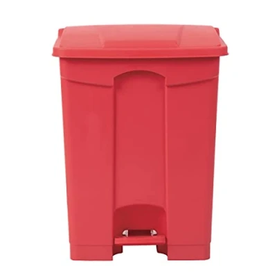 Abbildung von Jantex DC710 Mülleimer mit Tretdeckel, Polypropylen, 65 l, Rot