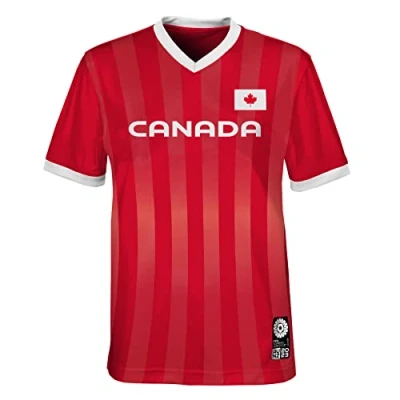 Abbildung von FIFA Offizielles Trikot der Frauenfussball Weltmeisterschaft 2023 für Erwachsene, Kanada, Rot, Mittel