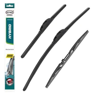 Abbildung von HEYNER® Scheibenwischer Set mit Heckscheibenwischer passend für TOYOTA YARIS VERSO (03.2000 09.2005) HYBRID Flachbalkenwischer Front und Heckwischer