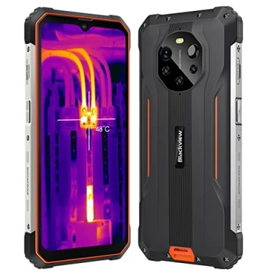 Abbildung von Blackview 5G Wärmebildkamera Outdoor Smartphone Ohne Vertrag BL8800 PRO, 50MP Quad Kamera, Dimensity 700 8GB+128GB, 6.58&#039;&#039; FHD+, 8380mAh Akku 33W Schnellladung, IP68 Robust Handy NFC GPS OTG Orange