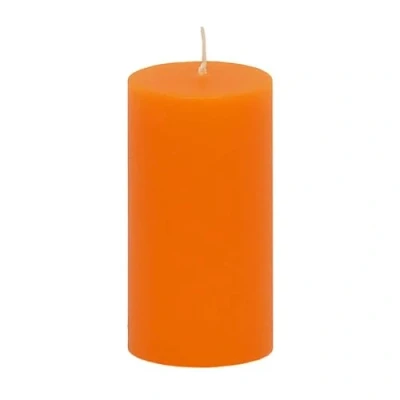 Abbildung von Bütic GmbH Stumpenkerzen durchgefärbt glatt 90mm x Ø 50mm Kerzen mit Brenndauer 29h, geruchsneutral und rußarm in vielen, Farbe:Orange