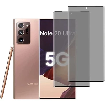 Abbildung von Hkess 2 Stück Hartglas Anti Spy mit Samsung Galaxy Note 20 Ultra 5G Spion Displayschutzfolie Härtegrad 9H, Privacy Displayschutzfolie, 3D Schutzglas
