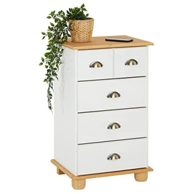 Abbildung von IDIMEX Kommode COLMAR, Schubladenkommode Apothekerschrank Sideboard 4 Schubladen weiß