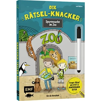Abbildung von die Rätsel Knacker Spurensuche im Zoo (Buch mit abwischbarem Stift): Escape für Vorschule