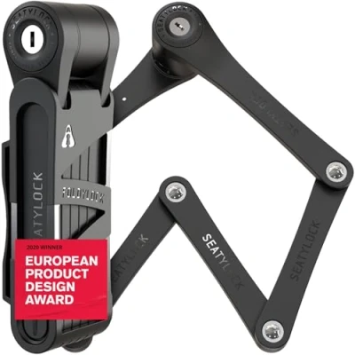 Abbildung von FoldyLock Compact Fahrrad Faltschloss Patentiertes Testsieger Fahrradschloss mit Schlüssel und Halterung für Hohe Sicherheit Leicht Sicher Ebike, e Scooter Roller 85 cm