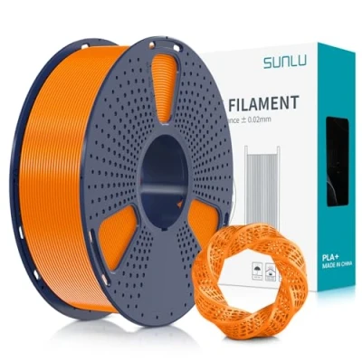 Abbildung von SUNLU PLA+ Filament 1.75mm, PLA Plus 3D Drucker Filament, Stärker belastbar, Neatly Wound, 1KG Druck Maßgenauigkeit +/ 0.02mm, Orange