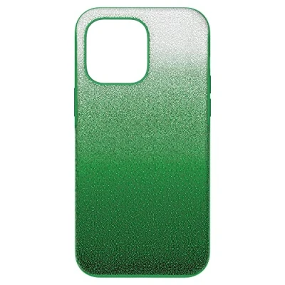 Abbildung von Swarovski High Smartphone Schutzhülle für Das iPhone 14 Pro Max, Grüne Handyhülle mit Strahlenden Elementen