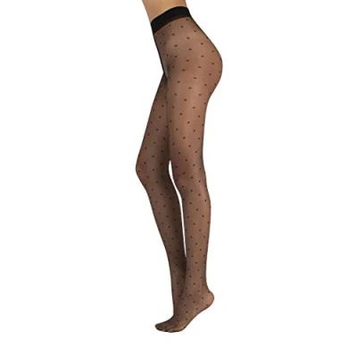Abbildung von Calzitaly Sheer Tights WITH Lurex Socks Strumpfhose, Damen, Größe: S/M, Black