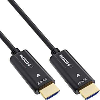 Abbildung von InLine® HDMI AOC Kabel, High Speed mit Ethernet, 4K/60Hz, Stecker/Stecker, 20m