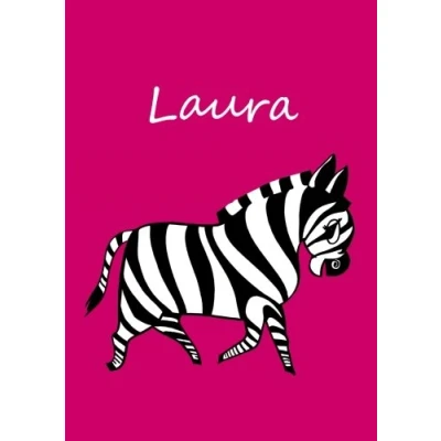 Abbildung von Malbuch / Notizbuch Tagebuch Laura: DIN A4 blanko Zebra