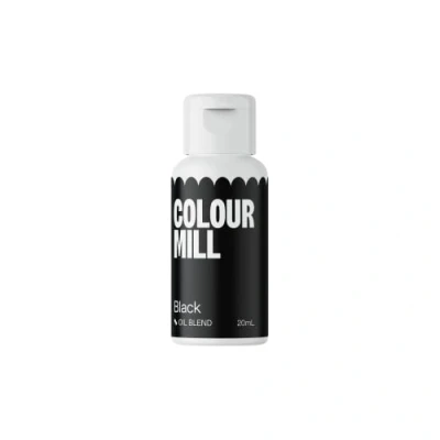 Abbildung von Colour Mill Oil Blend Black Lebensmittelfarbe auf Ölbasis Lebensmittelfarben für Schokolade, Fondant, Cupcakes, Kuchen, Backen, Macaron Food Coloring Tortendeko 20ml